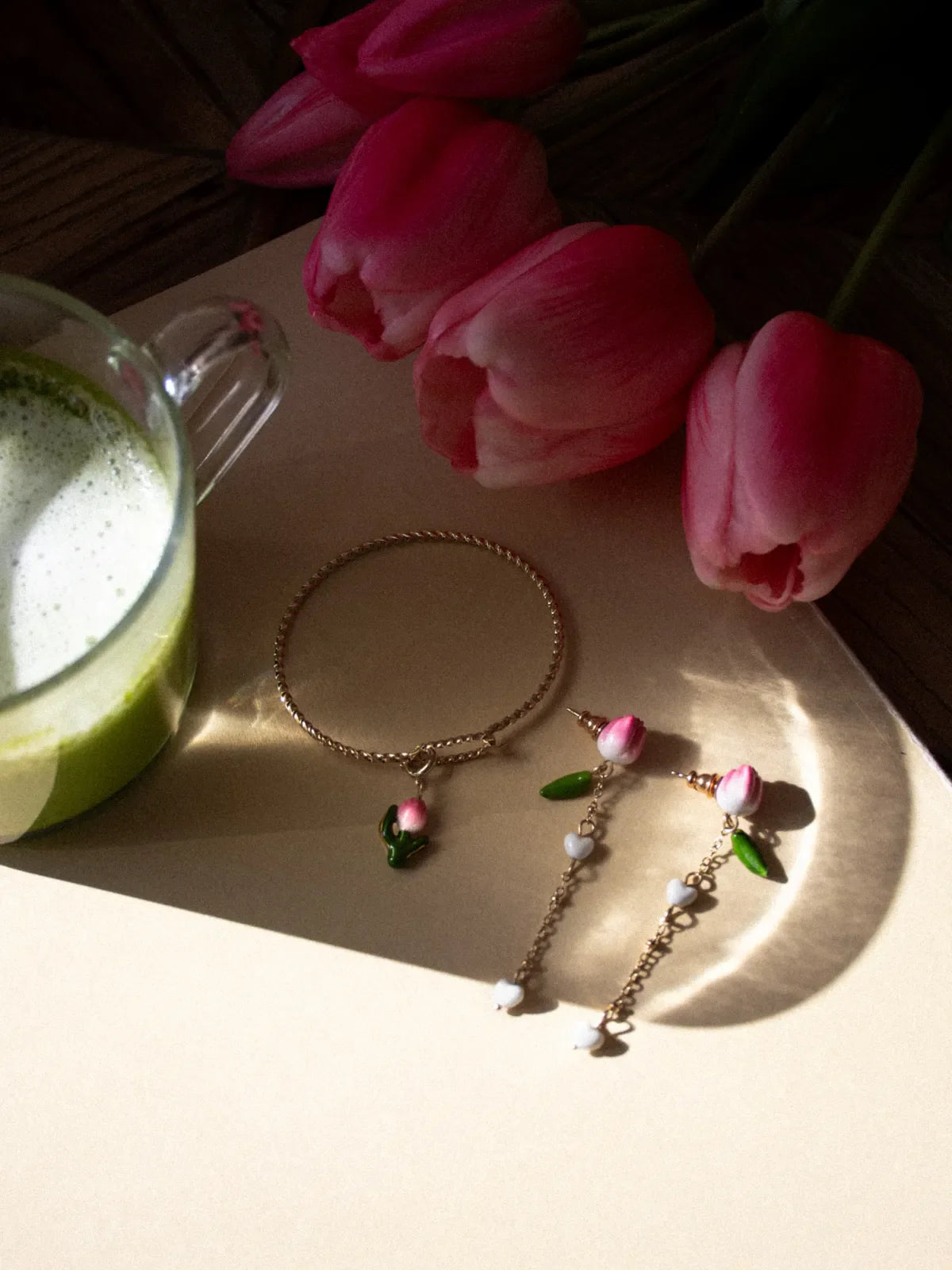 Pink Tulip Charm