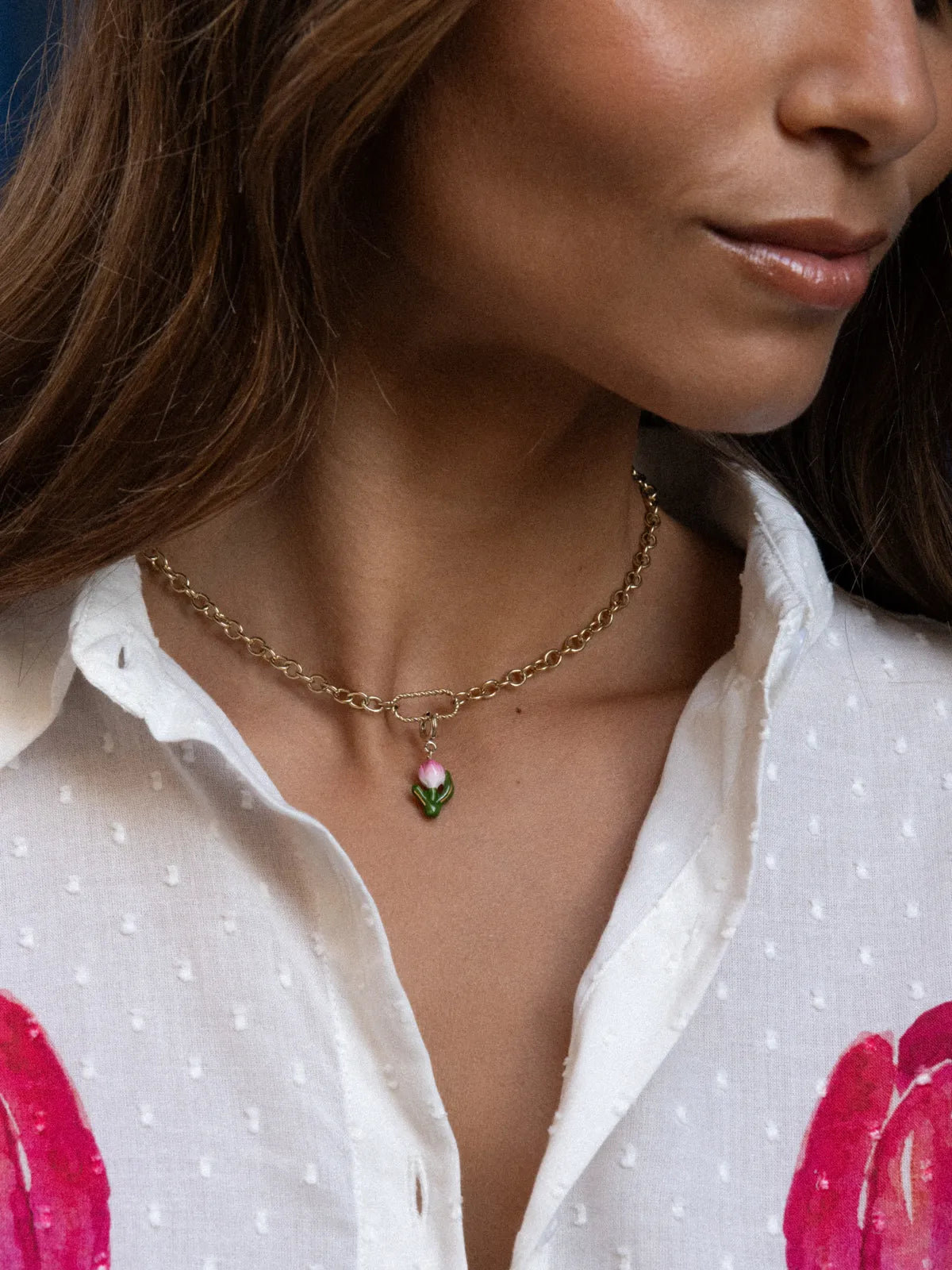 Pink Tulip Charm