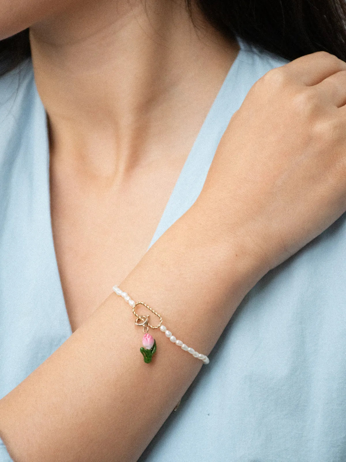 Pink Tulip Charm