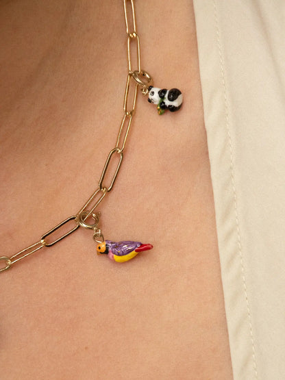 Gould diamond bird charm