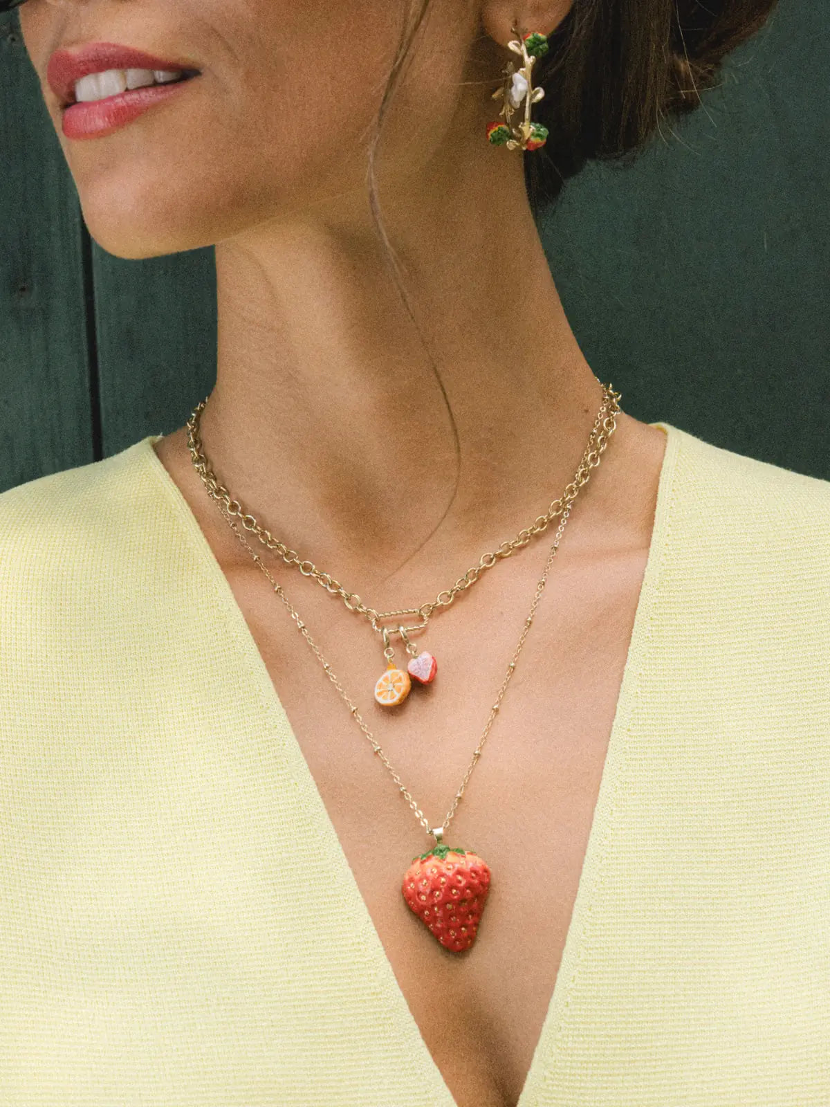 collana sautoir alla fragola