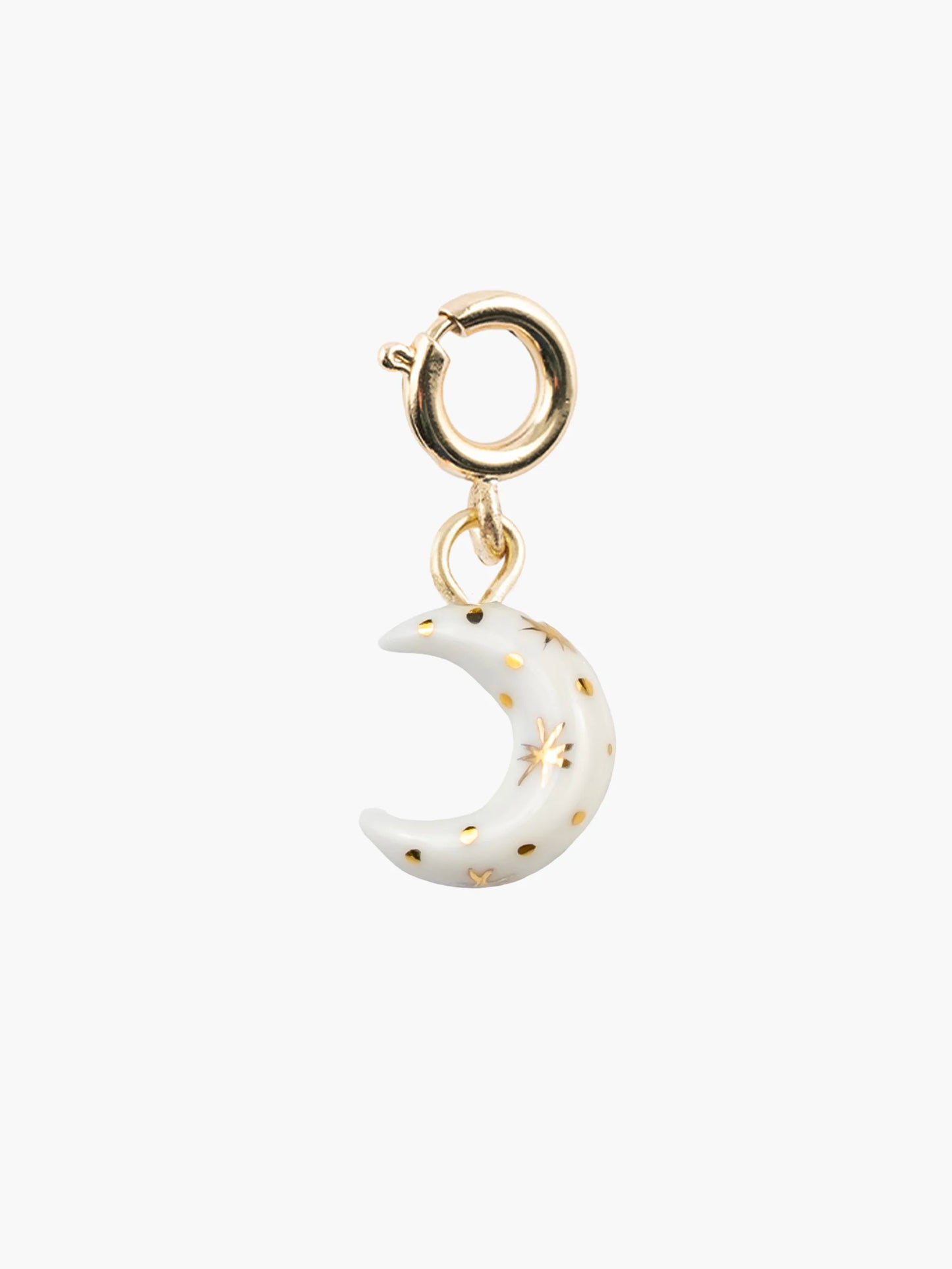 Charm's lune blanche et dorée