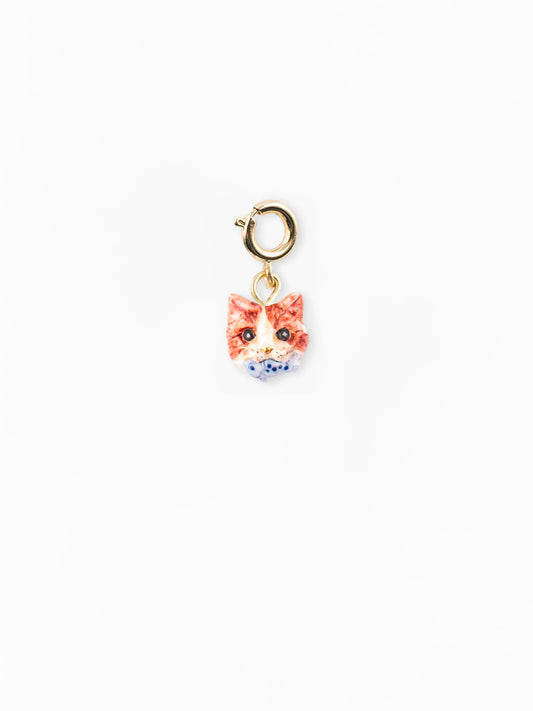 Cat and fish charms