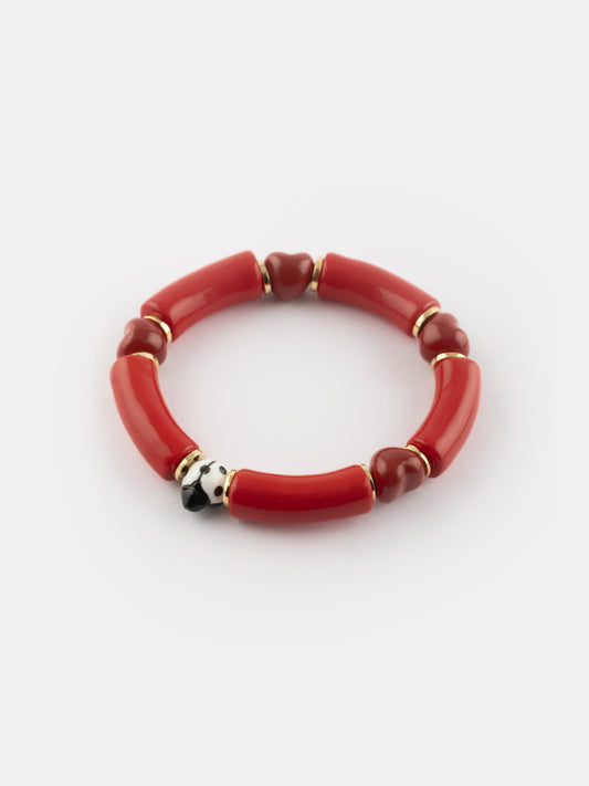 Braccialetto di perline a forma di cuore - Chérie Cherry