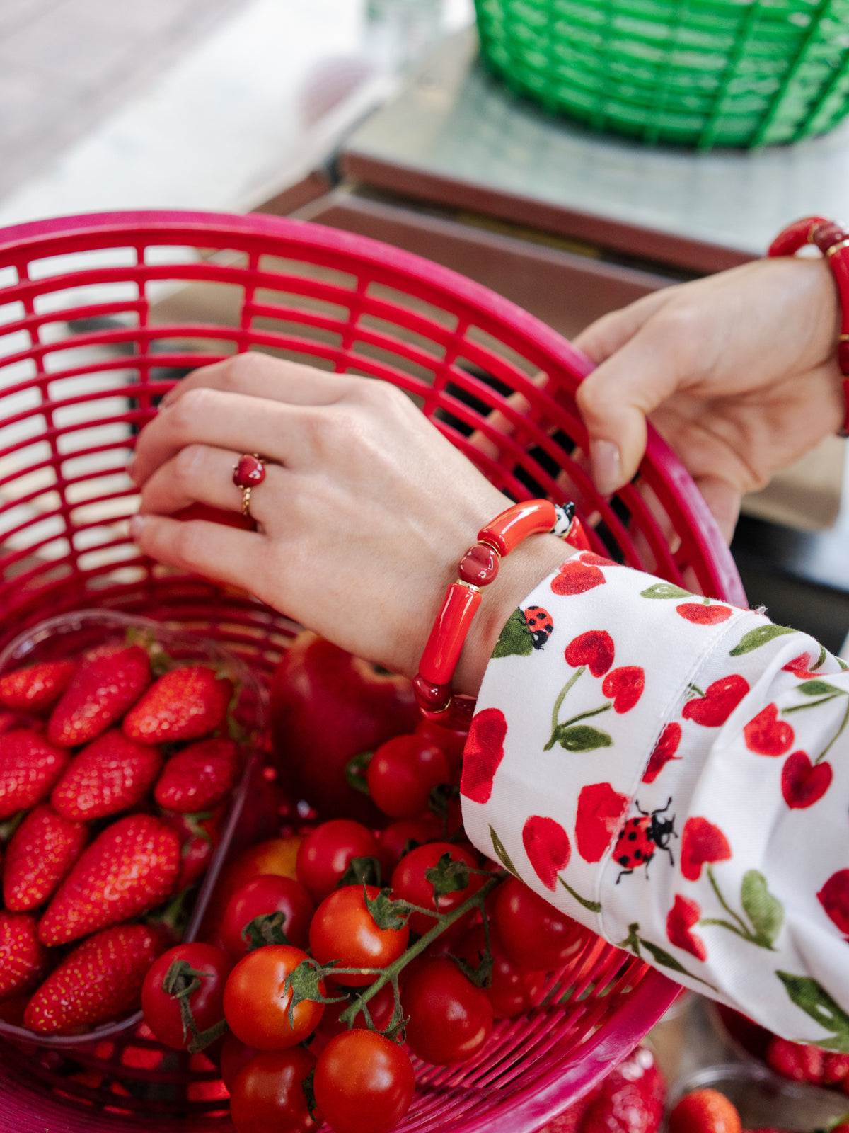 Bracelet perles cœur - Chérie Cherry