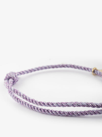 Bracelet cordon violet personnalisable  - Mix and match