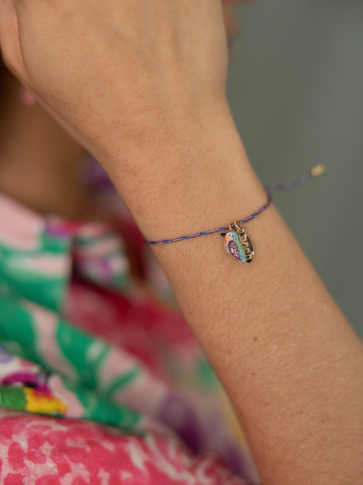 Anna's hummingbird cord bracelet