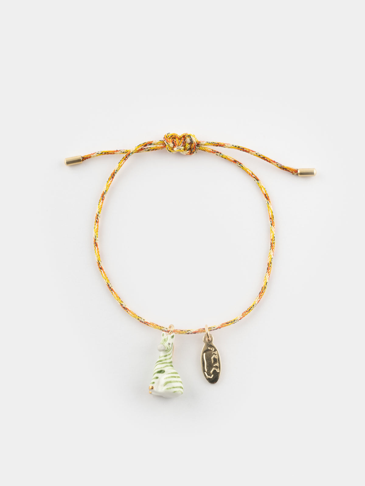 Green zebra cord bracelet