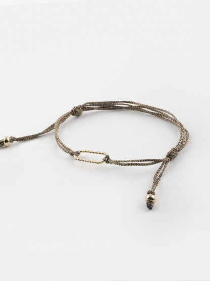 Bracelet cordon doré personnalisable - Mix and Match