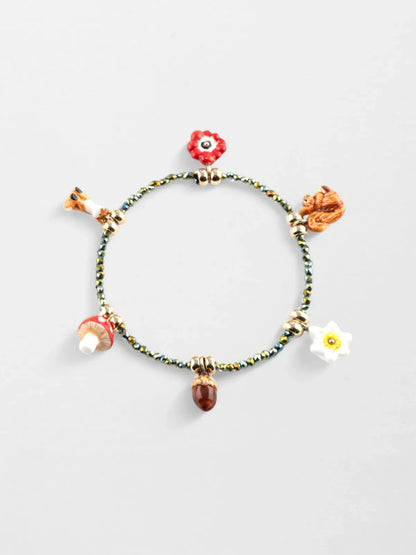 Bracelet forêt et perles d'hématite