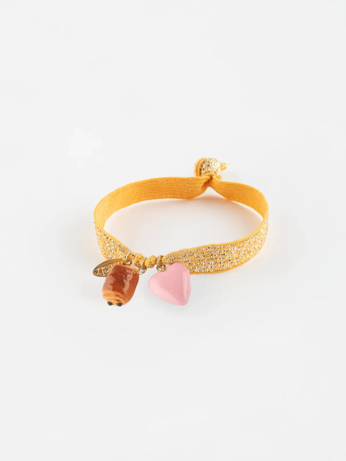 Twistband bracelet - Chocolate and heart 