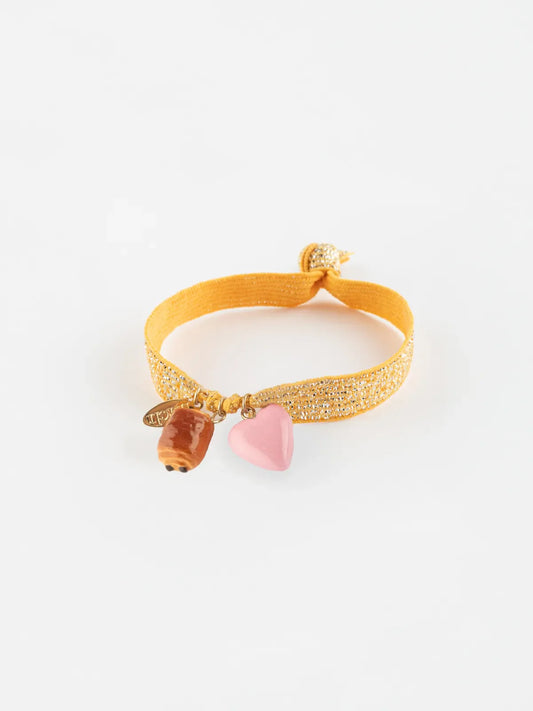 Bracciale Twistband - Cioccolato e cuore 