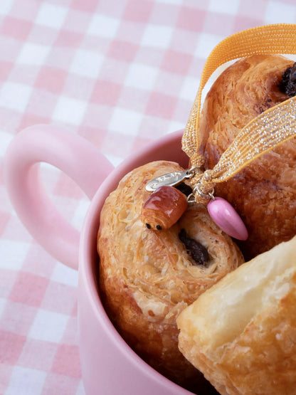 Twistband bracelet - Chocolate and heart 