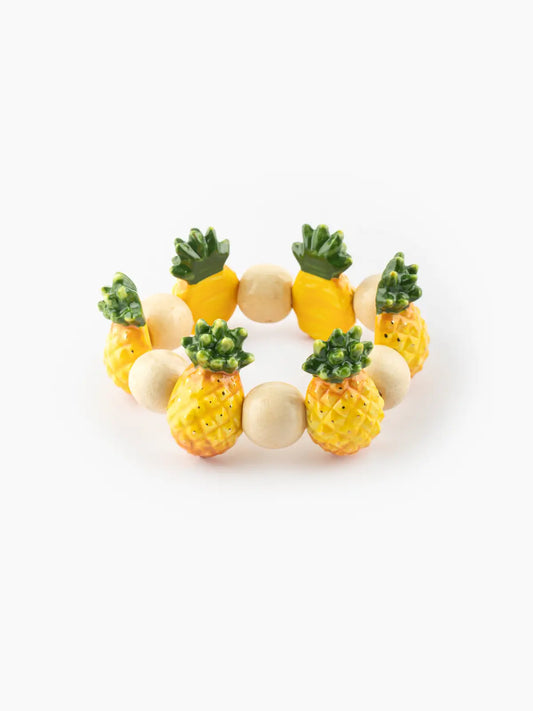 Bracciale con perline e ananas