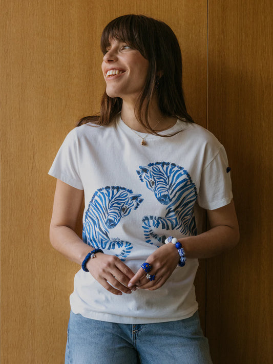 T-shirt Olga - Zèbres bleus