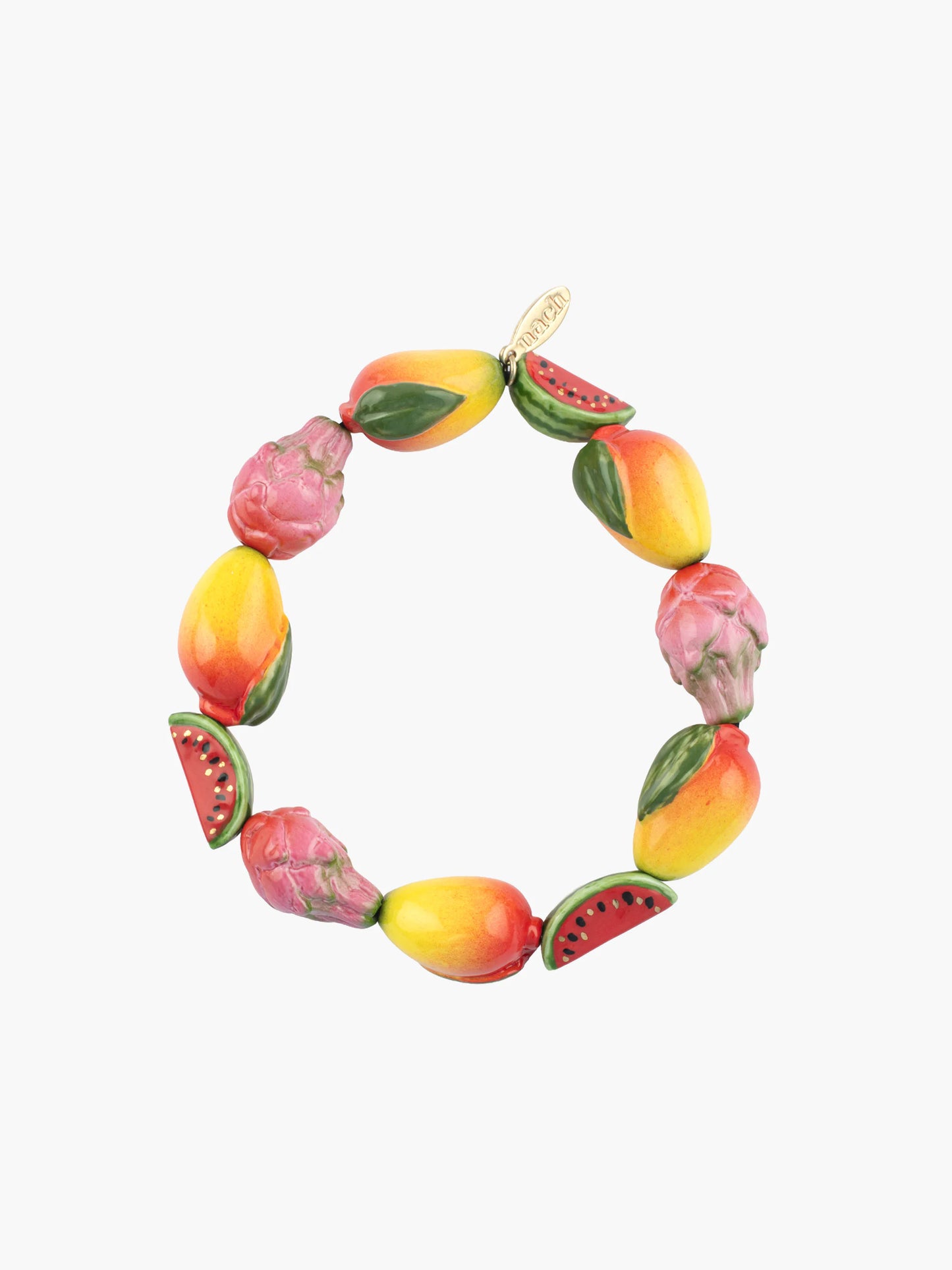 Bracelet chunky perles fruits tropicaux