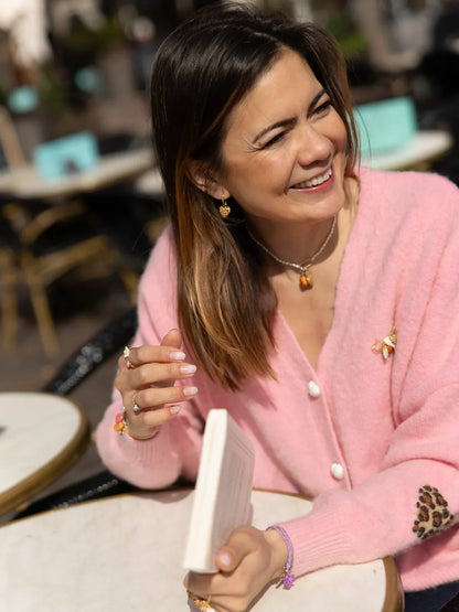 Mini créole cœur léopard - Vendue à l'unité