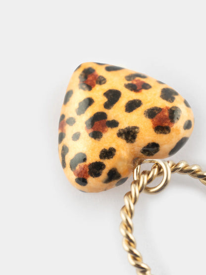 Mini créole cœur léopard - Vendue à l'unité