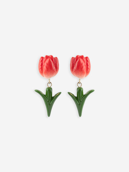 Boucles d’oreilles pendantes Tulipe