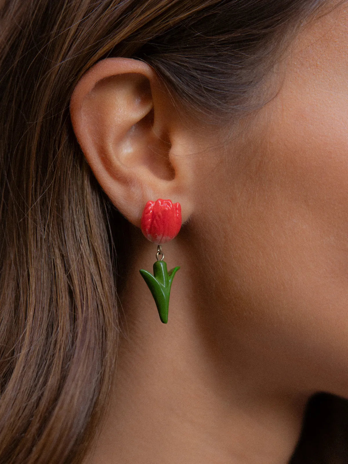 Boucles d’oreilles pendantes Tulipe