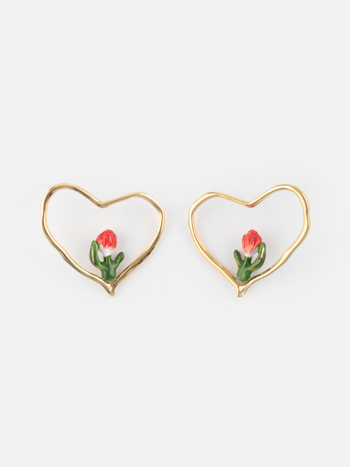 Boucles d’oreilles cœur Tulipe