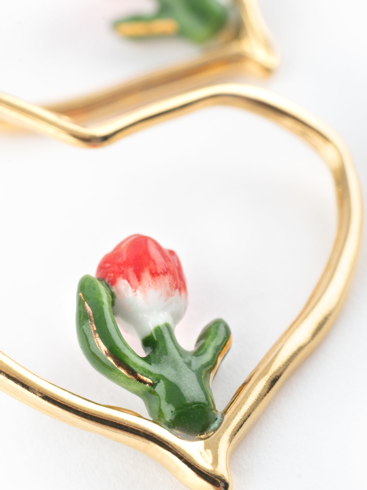 Boucles d’oreilles cœur Tulipe