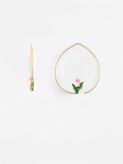 Moyennes Créoles Tulipe rose