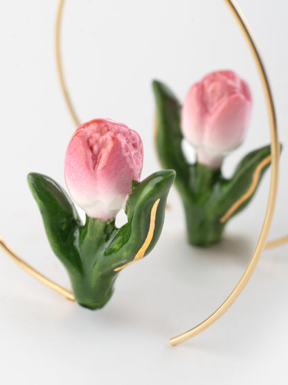 Moyennes Créoles Tulipe rose