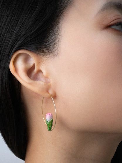 Moyennes Créoles Tulipe rose