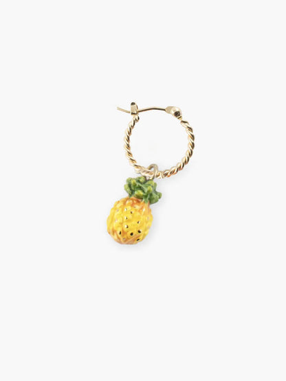 Mini pineapple hoop earrings - Sold individually