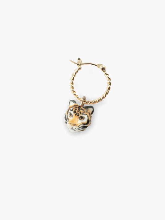 Mini orecchini a cerchio a forma di tigre - Venduti singolarmente