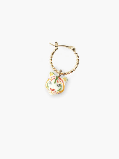 Mini Crazy Tiger hoop earrings - Sold individually