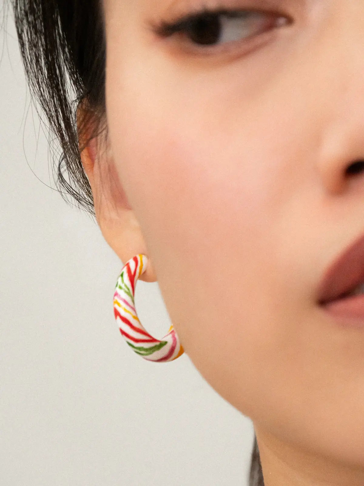 Crazy Tiger hoop earrings