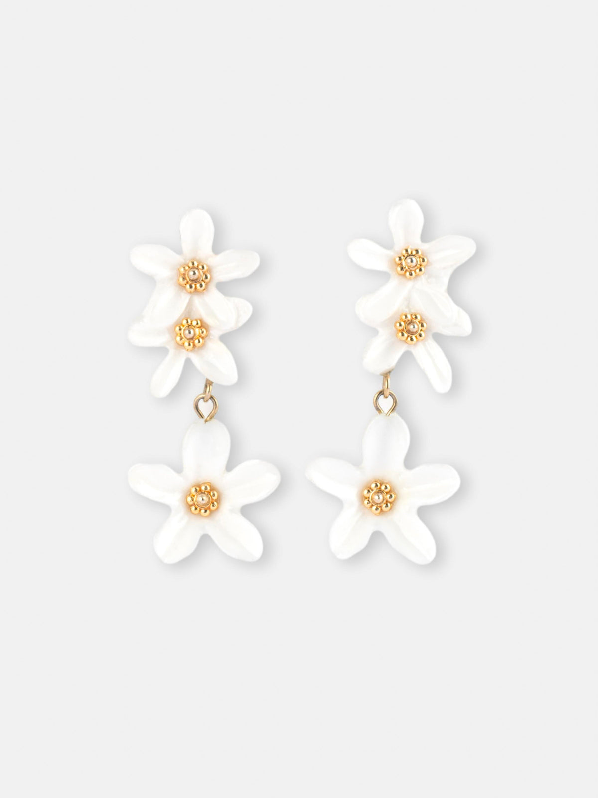 Lemon flower dangle earrings