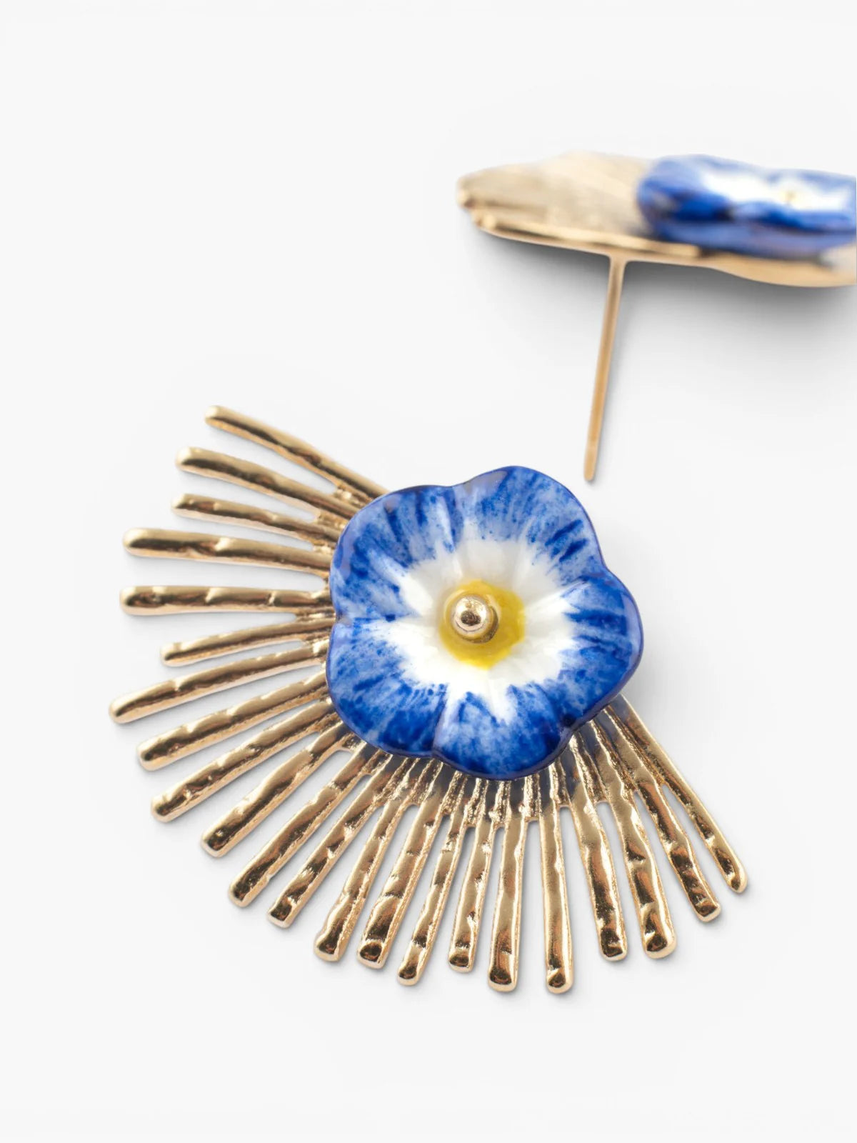 Boucles d’oreilles rose céleste bleue