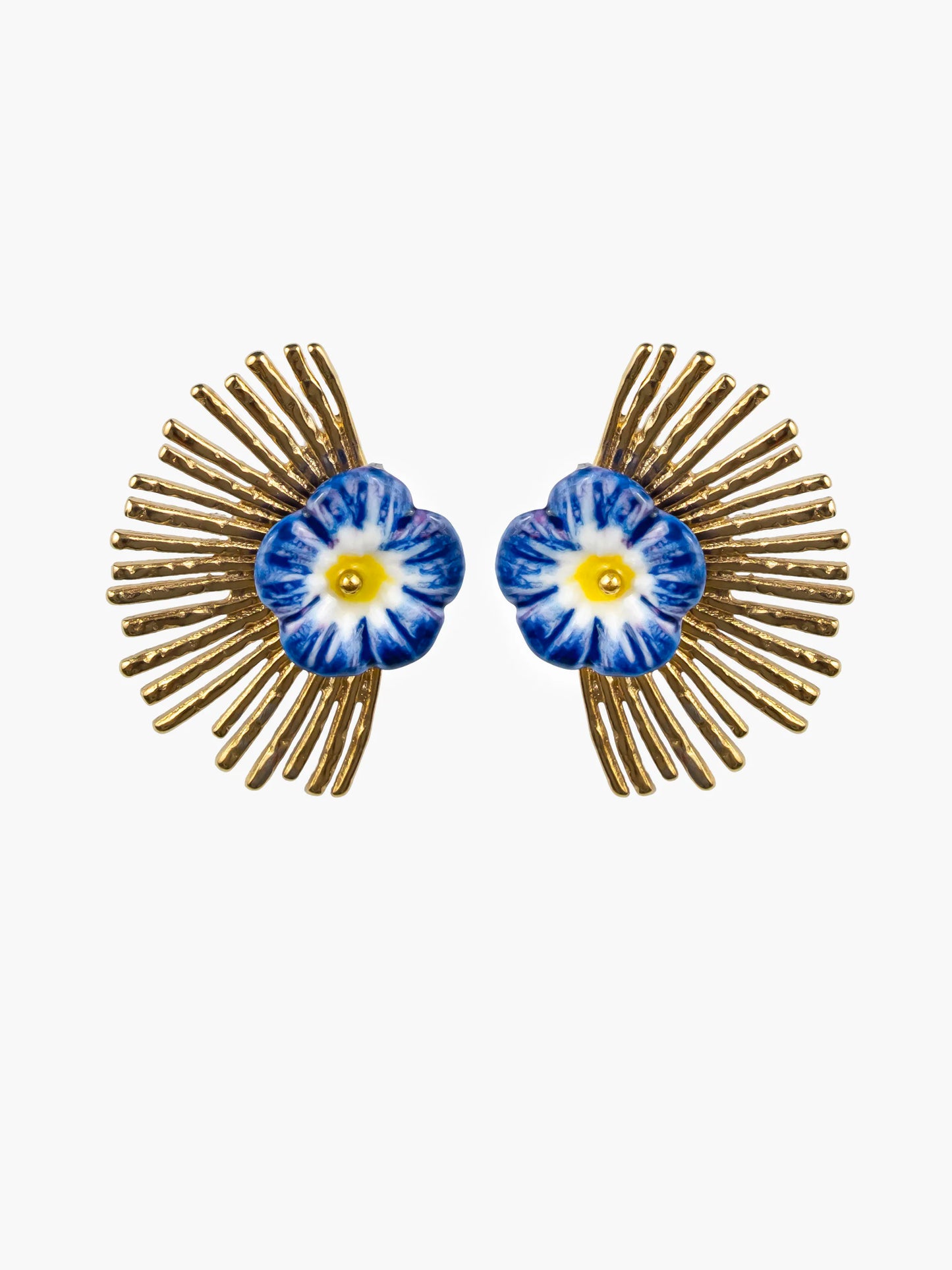 Boucles d’oreilles rose céleste bleue