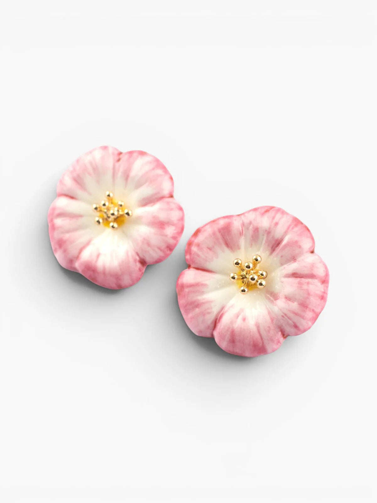 Boucles d'oreilles puces -  rose céléste