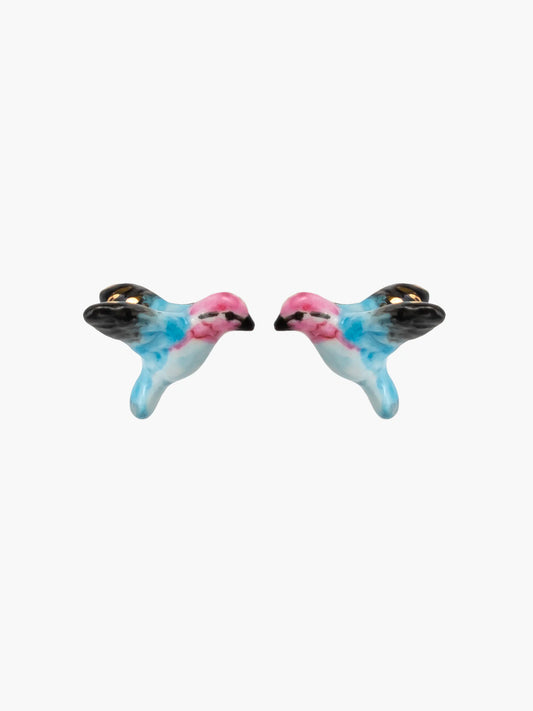 Boucles d'oreilles puces -  colibri
