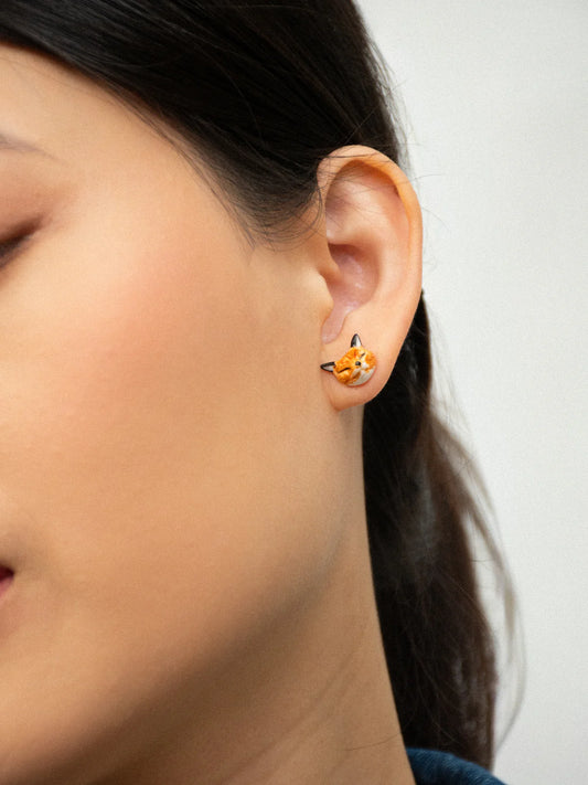 Boucles d'oreilles puces - renard