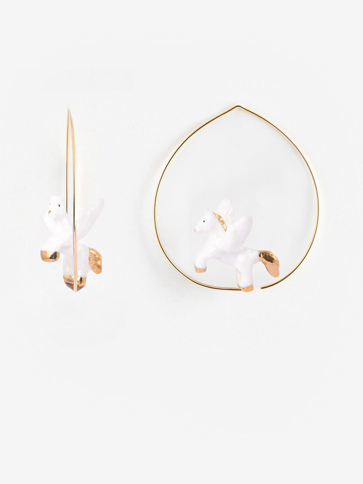 Grandi orecchini creoli Pegaso