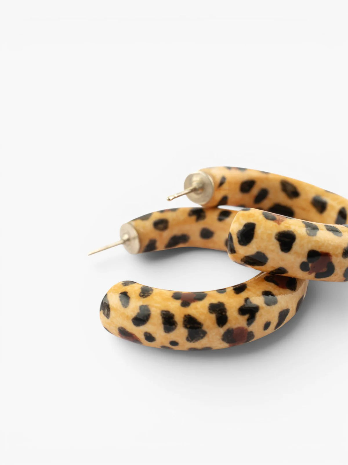 Leopard print hoop earrings - 15 years