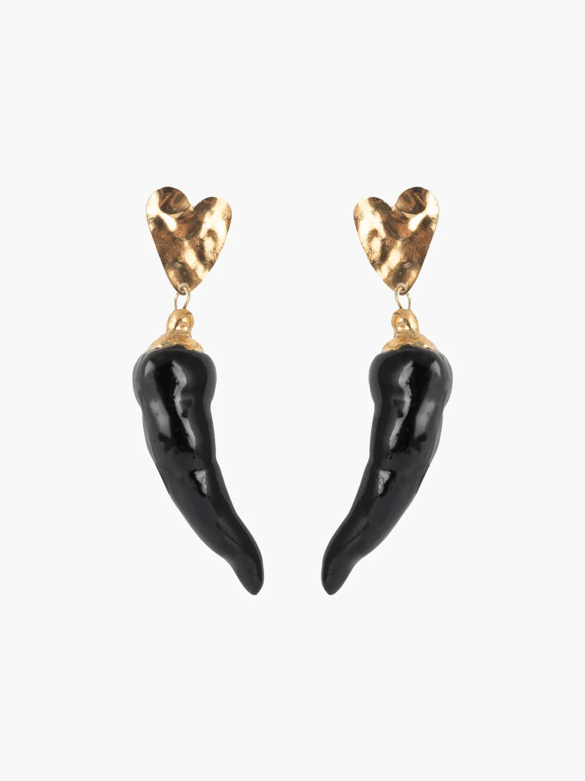 Boucles d'oreilles pendantes poivrons noirs