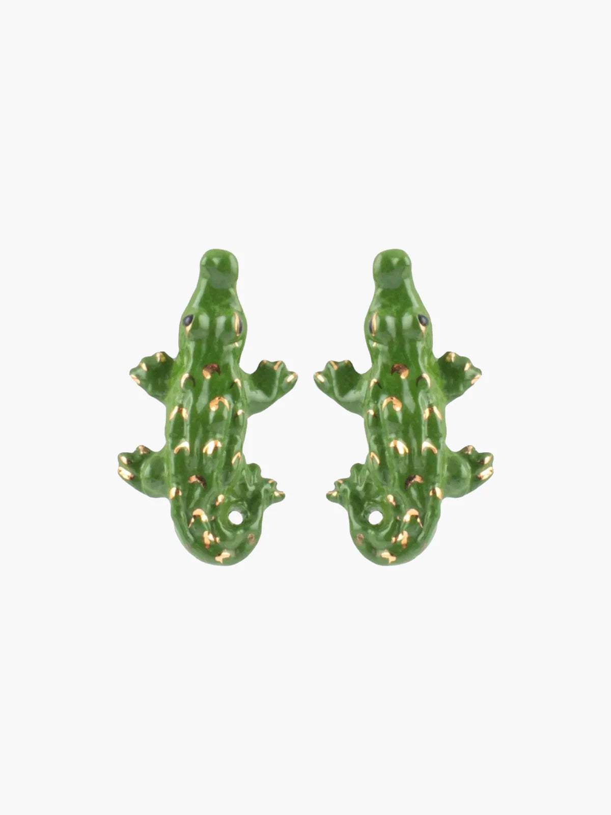Boucles d'oreilles puces - crocodile