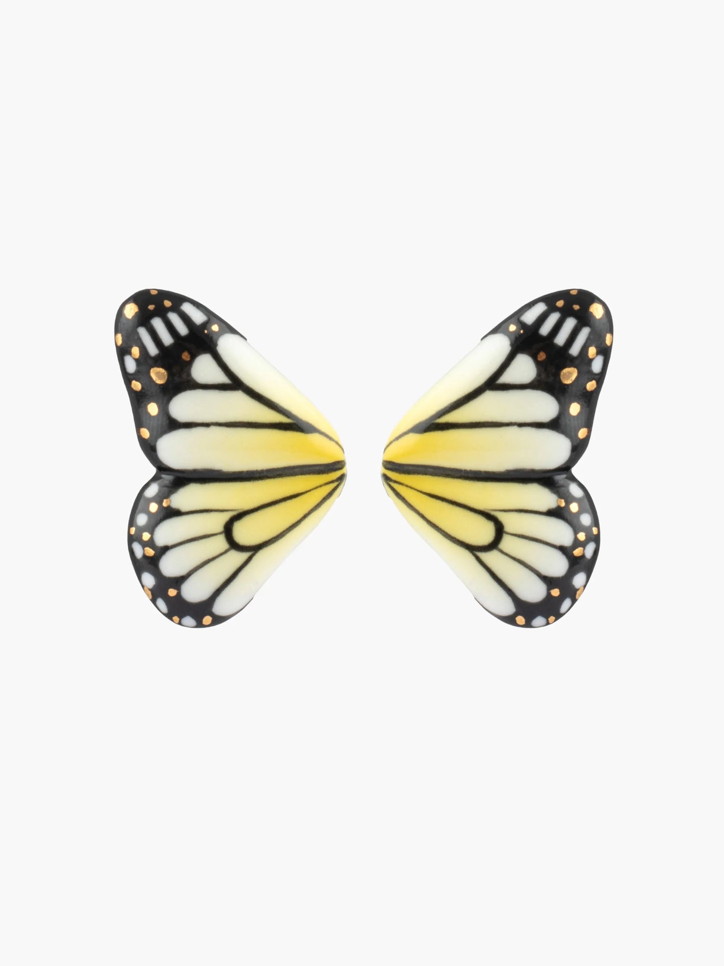 Boucles d'oreilles puces - papillon monarque