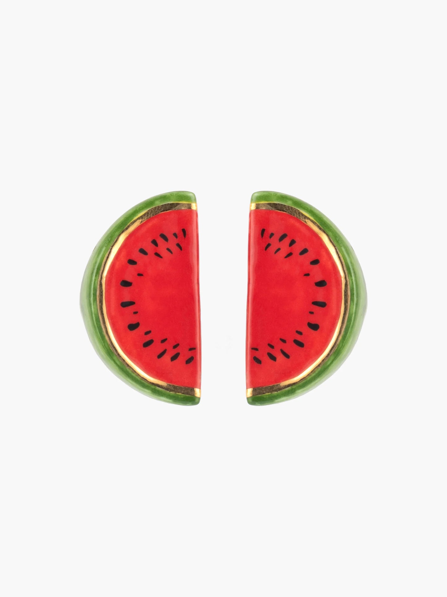 Boucles d'oreilles puces - maxi pastèque