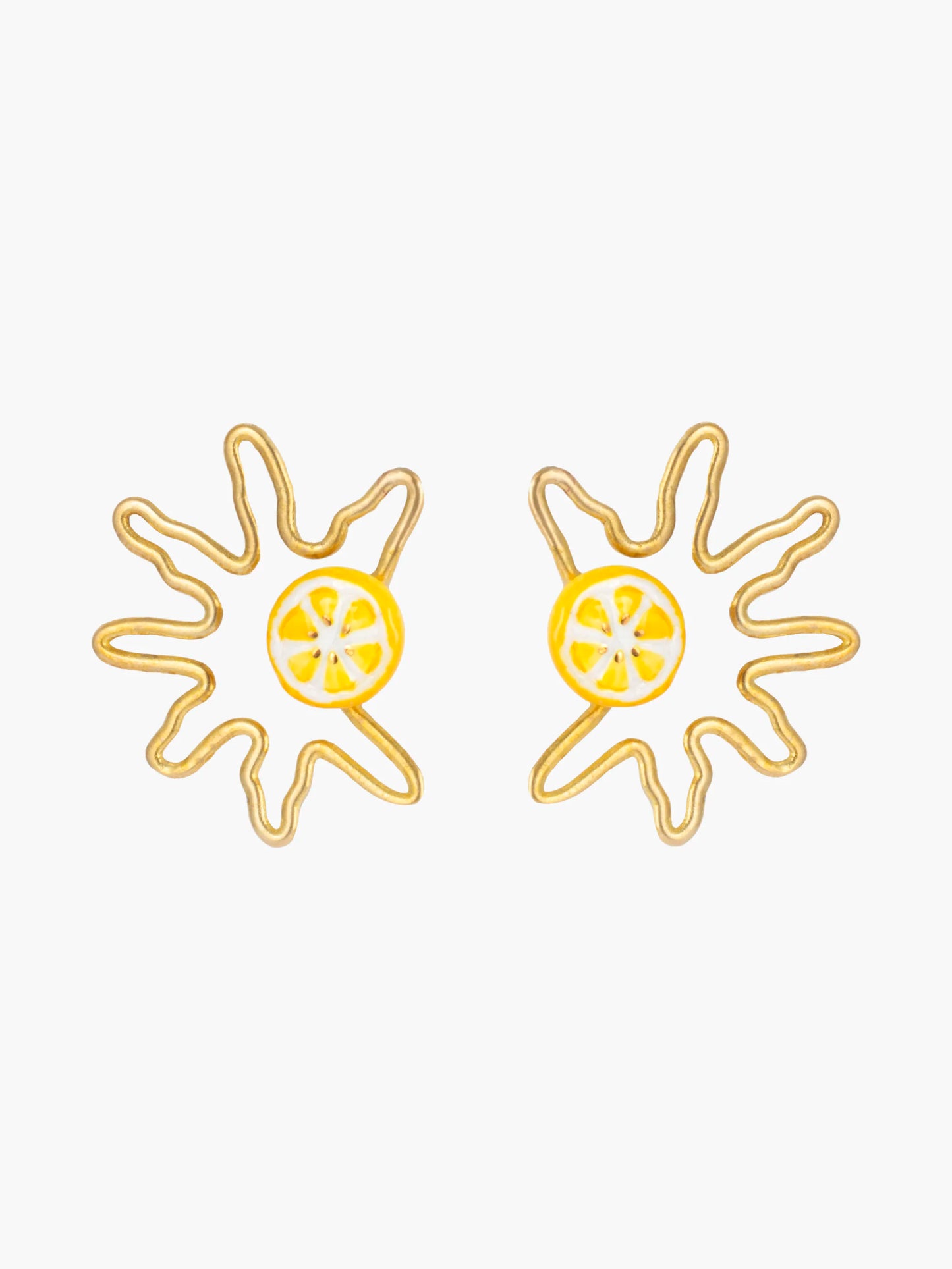 Boucles d'oreilles citron ensoleillé