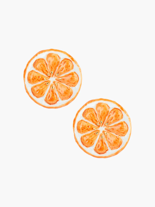 Orecchini a perno - arancione