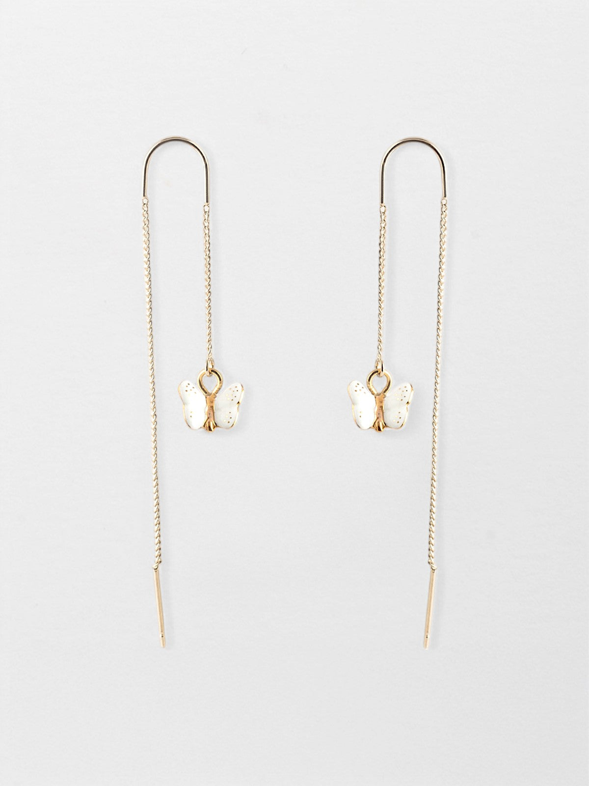 Orecchini lunghi a farfalla