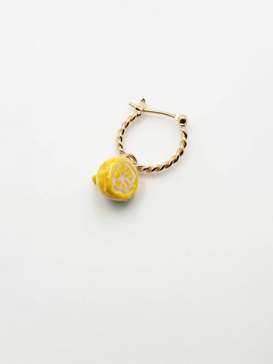 Mini lemon creole earring - Sold individually