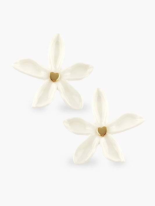 Boucles d'oreilles puces - jasmin